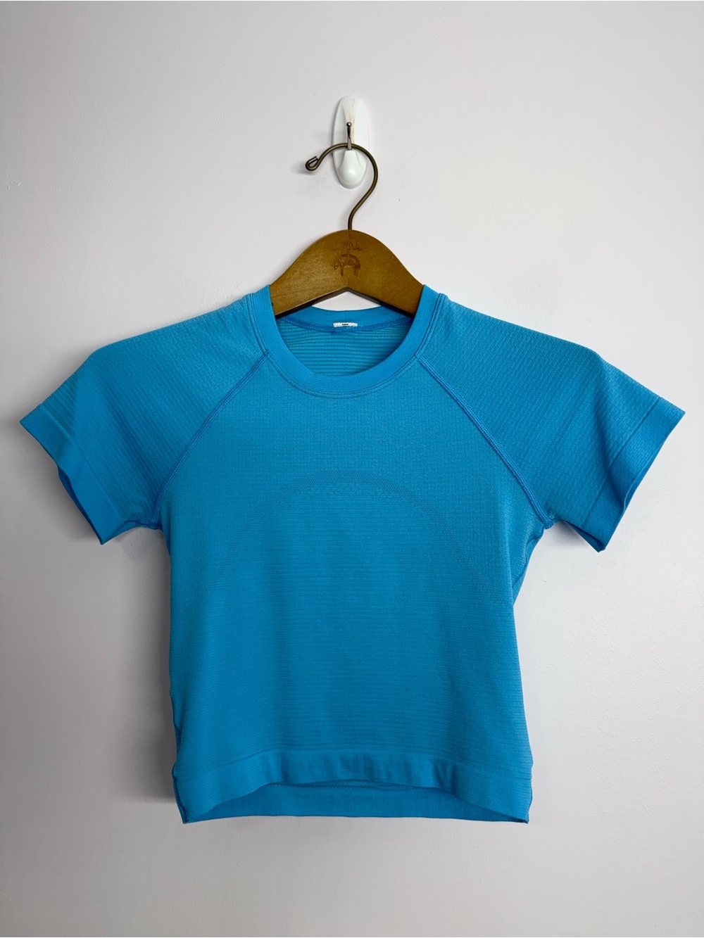 Lululemon Swiftly Tech Cropped Short-Sleeve Shirt 2.0 Kayak Blue Light Sz 2
